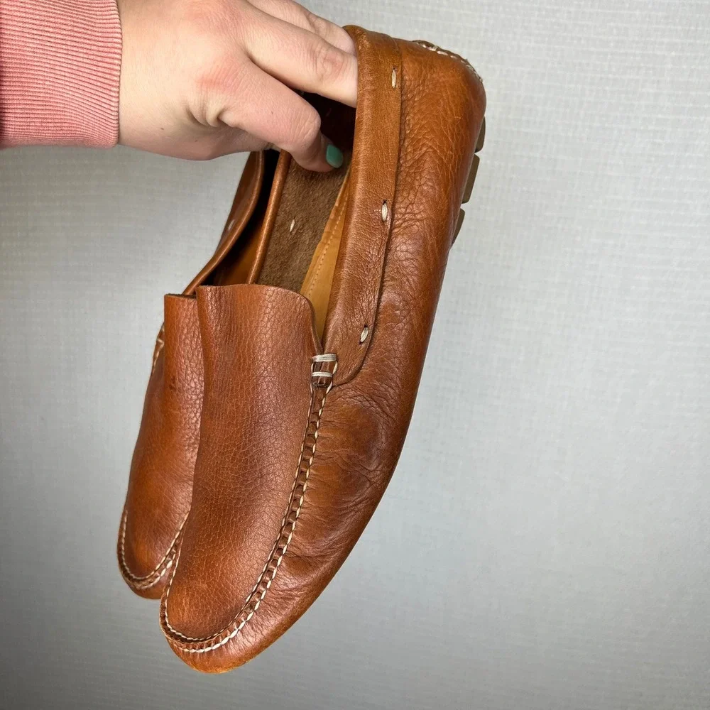 Cole Haan Grant Driver‎ Mens 10M British Tan Leather Nike Air Loafers C00026